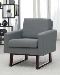 Accent Chair in Textured-Linen Gray - 900175