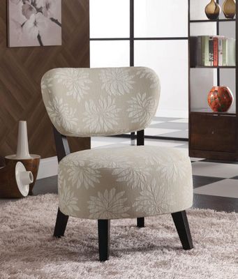 Accent Chair with Padded Seat in Beige - 900391