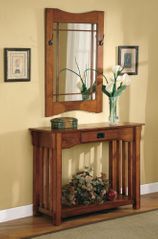 Accent Table & Framed Mirror Set - 950060