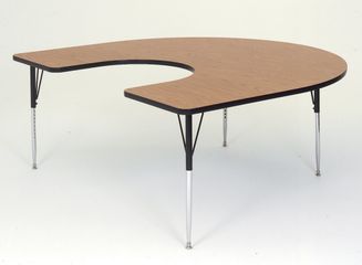 Activity Table in Medium Oak - Horseshoe 60" x 66" - Correll Office Furniture - A6066-HOR