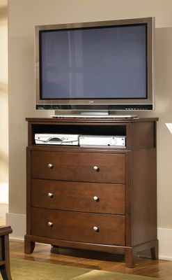 Addley Media Chest in Dark Cherry - 202456