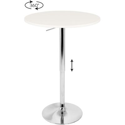 Adjustable Bar Table with White Top - Lumisource