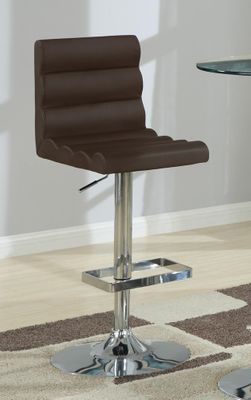 Adjustable Brown Stool with Roll Back - Set of 2 - 120355