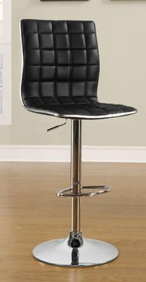 Adjustable Waffle Bar Stool in Black - Set of 2 - 122087