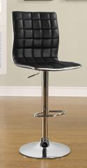 Adjustable Waffle Bar Stool in Black - Set of 2 - 122087