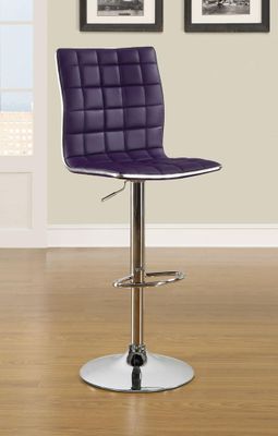 Adjustable Waffle Bar Stool in Purple - Set of 2 - 122088