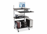 Adjustable Workstation - Black/Silver Frame - BLT42551