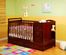 AFG Baby Daphne 3 in 1 Convertible Crib and Changer Cherry