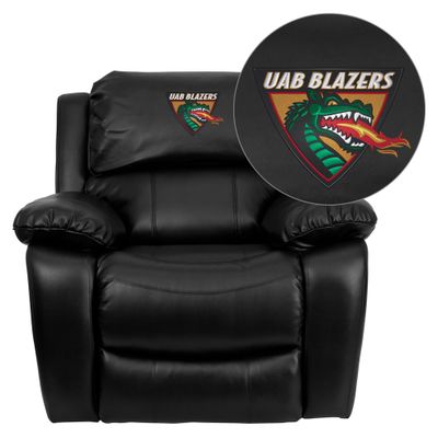 Alabama at Birmingham Blazers Leather Rocker Recliner - MEN-DA3439-91-BK-45021-EMB-GG