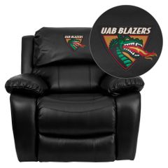 Alabama at Birmingham Blazers Leather Rocker Recliner - MEN-DA3439-91-BK-45021-EMB-GG
