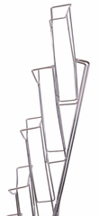 Alba Chromed Wire Wall Literature Display, 7 Compartments