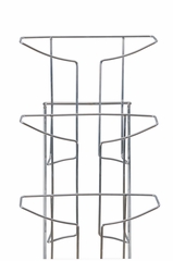 Alba Chromed Wire Wall Literature Display, 7 Compartments