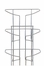Alba Chromed Wire Wall Literature Display, 7 Compartments