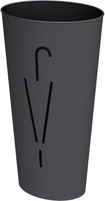 ALBA Umbrella Stand - Metal, Black
