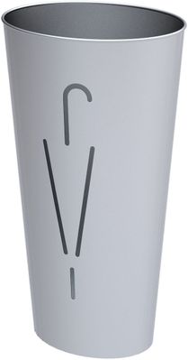 ALBA Umbrella Stand - Metal, Metallic Grey
