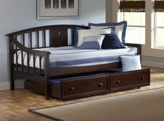 Alexander Daybed with Trundle Drawer in Deep Brown - Hillsdale Furniture - 1552DBT