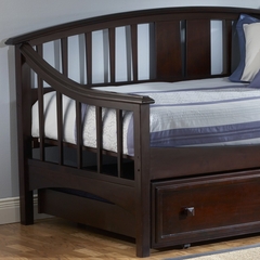 Alexander Daybed with Trundle Drawer in Deep Brown - Hillsdale Furniture - 1552DBT