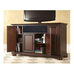 Alexandria 48" AroundSound TV Stand in Vintage Mahogany - CROSLEY-KF1002AASMA