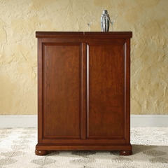 Alexandria Expandable Bar Cabinet in Classic Cherry Finish - Crosley Furniture - KF40001ACH