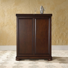 Alexandria Expandable Bar Cabinet in Vintage Mahogany Finish - Crosley Furniture - KF40001AMA