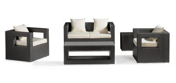 Algarva Outdoor Patio Set in Chocolate - Zuo Modern - ALG-SET