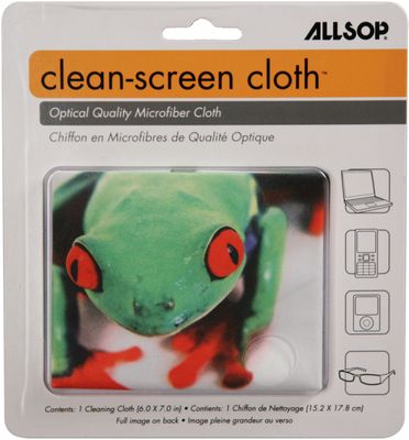 Allsop CleanScreen Cloth - Tree Frog Optical-Grade Microfiber