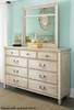 American Drew Americana Home 9 Drawer Dresser - Weathered White - 114-130W