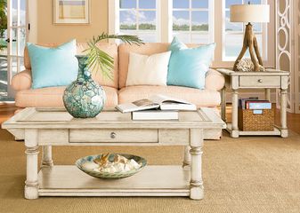 American Drew Americana Home End and Cocktail Table 2PC Set - White - 114-915W
