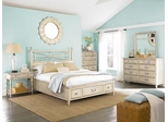 American Drew Americana Home King Platform Bed 5PC Bedroom Set - Weathered White - 114-336WR
