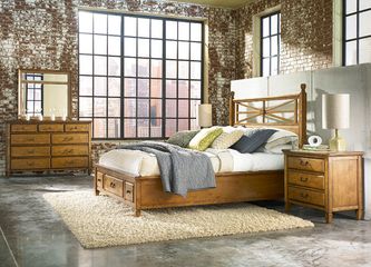 American Drew Americana Home Queen Platform Bed 5PC Bedroom Set - 114-333R