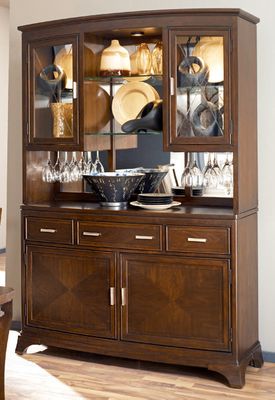 American Drew Essex Buffet with Hutch in Mink - 104-830R
