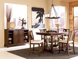American Drew Essex Rectangular Gathering Table Set with Server - 104-700R