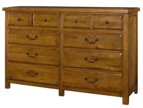 American Drew New River 10 Drawer Dresser in Amber - 204-131