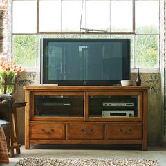 American Drew New River Entertainment Console with Sliding Doors - 204-926