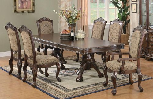 Andrea 7 Piece Double Pedestal Dining Table Set - 103111