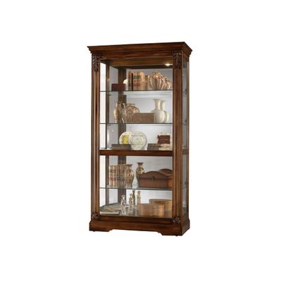 Andreus Tuscany Cherry Curio Cabinet - Howard Miller