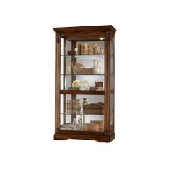 Andreus Tuscany Cherry Curio Cabinet - Howard Miller