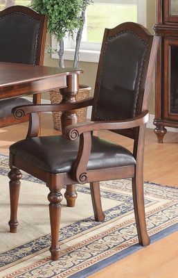 Anson Transitional Arm Chair with Black Upholstery - Set of 2 - 103463