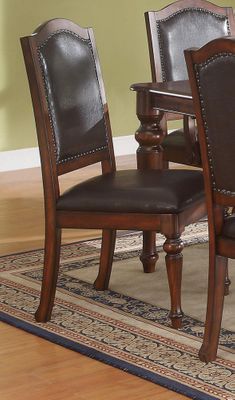 Anson Transitional Side Chair with Black Upholstery - Set of 2 - 103462