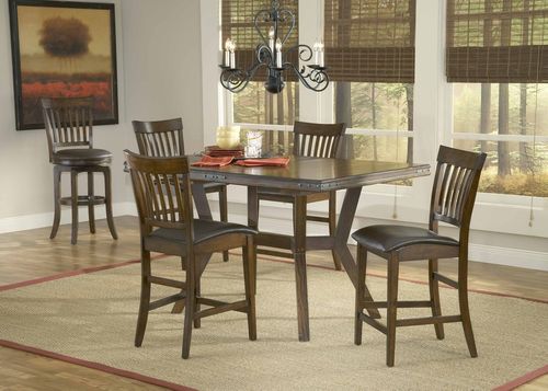 Arbor Hill 5-Piece Counter Height Dining Set in Colonial Chestnut - Hillsdale Furniture - 4232GTBS