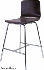Archer Counter / Bar Height Stool, Chrome Leg