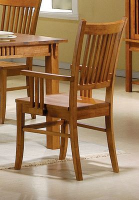 Arm Chair (Set of 2) in Medium Brown - Coaster
