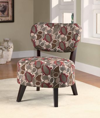 Armless Accent Chair with Oblong Pattern - 900425