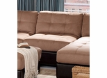 Armless Chair in Brown Microfiber - Coaster