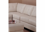 Armless Chair in Cream Leather - Coaster