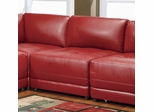 Armless Chair in Red Leather - Coaster