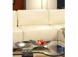 Armless Chair in White Leather - Coaster
