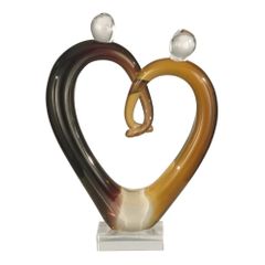 Art Glass Hearts Sculpture - Dale Tiffany