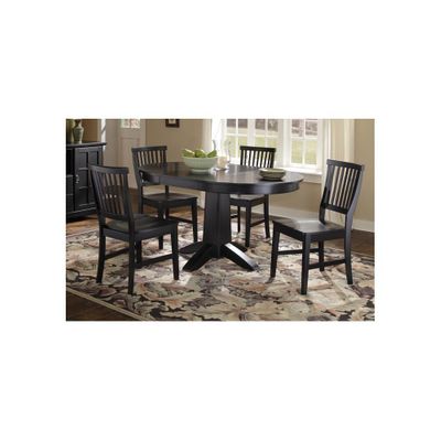 Arts and Crafts 5PC Round Dining Set in Black - Home Styles - HS-5181-308