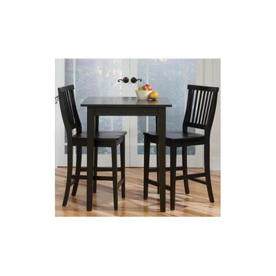Arts and Crafts Bistro Table and Stools Set - Black - Home Styles - HS-5181-359
